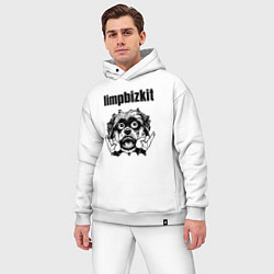 Мужской костюм оверсайз Limp Bizkit - rock dog, цвет: белый — фото 2