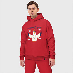 Мужской костюм оверсайз Орел фотограф от бога, цвет: красный — фото 2