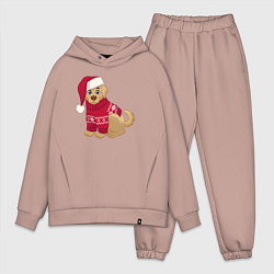 Мужской костюм оверсайз Собачка в новогоднем свитере