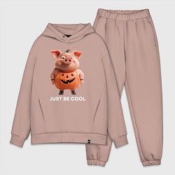 Мужской костюм оверсайз Будь крутым - поросенок хеллоуин