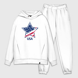 Мужской костюм оверсайз Star - USA, цвет: белый
