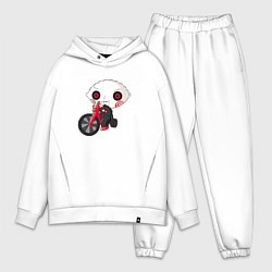 Мужской костюм оверсайз Гриффины - Пила, цвет: белый