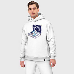 Мужской костюм оверсайз Мир в чемодане, цвет: белый — фото 2