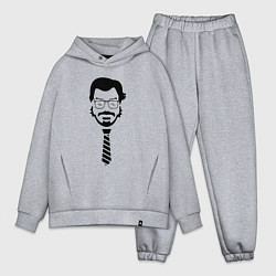 Мужской костюм оверсайз Профессор - бумажный дом