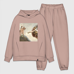 Мужской костюм оверсайз Кот сотворение Адама