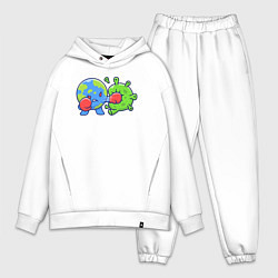 Мужской костюм оверсайз Удар по вирусу