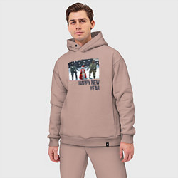 Мужской костюм оверсайз Контр страйк - снеговик мем, цвет: пыльно-розовый — фото 2