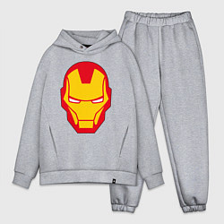 Мужской костюм оверсайз Iron man logo, цвет: меланж