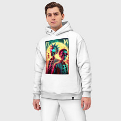 Мужской костюм оверсайз Rick and Morty cool skeletons, цвет: белый — фото 2