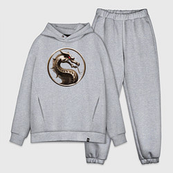 Мужской костюм оверсайз Mortal kombat movie logo