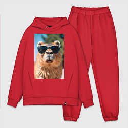 Мужской костюм оверсайз Модная капибара в очках