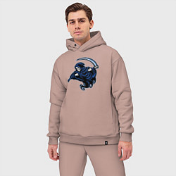 Мужской костюм оверсайз Death mood, цвет: пыльно-розовый — фото 2