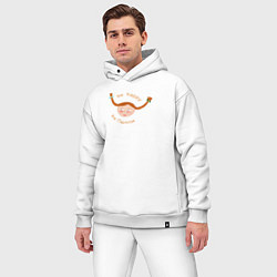 Мужской костюм оверсайз Би Пеппи, цвет: белый — фото 2