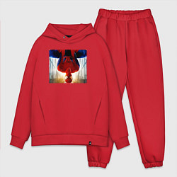 Мужской костюм оверсайз Новый человек паук, цвет: красный