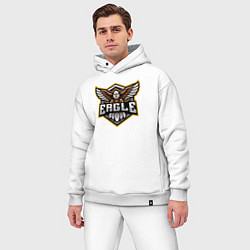 Мужской костюм оверсайз Eagle team, цвет: белый — фото 2