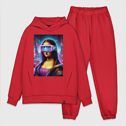 Мужской костюм оверсайз Джоконда в виртуальных очках - киберпанк