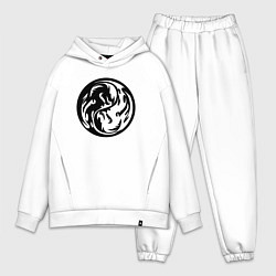 Мужской костюм оверсайз Драконы инь янь