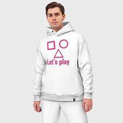 Мужской костюм оверсайз Давай сыграем, цвет: белый — фото 2