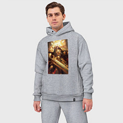 Мужской костюм оверсайз Император человечества - Вархаммер 40000, цвет: меланж — фото 2