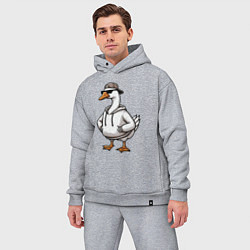 Мужской костюм оверсайз Goose on style, цвет: меланж — фото 2