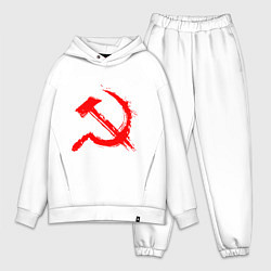 Мужской костюм оверсайз Sickle and hammer red paint