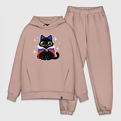 Мужской костюм оверсайз Кот с флагом