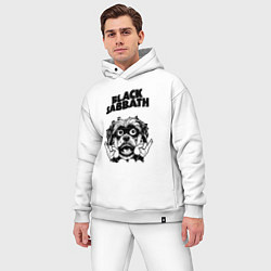 Мужской костюм оверсайз Black Sabbath - rock dog, цвет: белый — фото 2