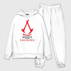 Мужской костюм оверсайз Assassins Creed Shadows - badge, цвет: белый