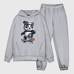 Мужской костюм оверсайз Cool panda on a skateboard - extreme