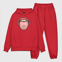 Мужской костюм оверсайз Smiling lips