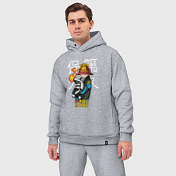 Мужской костюм оверсайз Пламенная бригада пожарных Синра Кусакабэ гг, цвет: меланж — фото 2