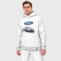Мужской костюм оверсайз Ford motorsport - sketch, цвет: белый — фото 2