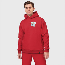 Мужской костюм оверсайз Весна, цвет: красный — фото 2