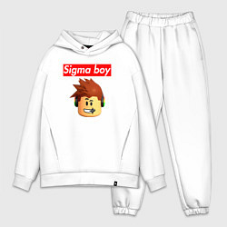 Мужской костюм оверсайз Sigma boy roblox head - мем Роблокс Сигма бой