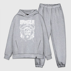 Мужской костюм оверсайз Banger - horned skull, цвет: меланж