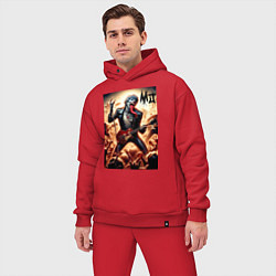 Мужской костюм оверсайз Mick Jagger - Rolling Stones, цвет: красный — фото 2