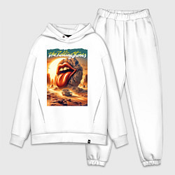 Мужской костюм оверсайз Rolling Stones - stylization of the logo