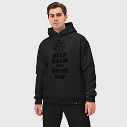 Мужской костюм оверсайз Keep Calm & Drive VW, цвет: черный — фото 2