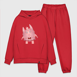 Мужской костюм оверсайз Cartoon monster pink