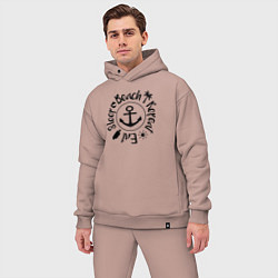 Мужской костюм оверсайз Есть спать пляж повтор, цвет: пыльно-розовый — фото 2