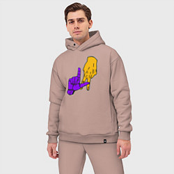Мужской костюм оверсайз Lakers sign, цвет: пыльно-розовый — фото 2