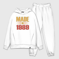 Мужской костюм оверсайз Сделано в 1989 сепия, цвет: белый