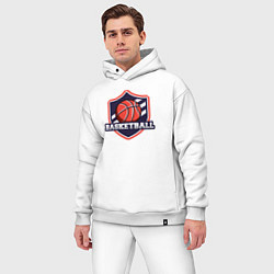 Мужской костюм оверсайз Basketball sport, цвет: белый — фото 2