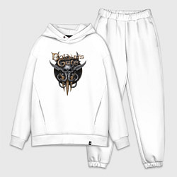Мужской костюм оверсайз BG 3 logo skull, цвет: белый