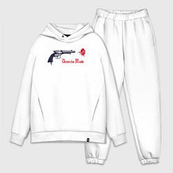 Мужской костюм оверсайз Depeche Mode gun, цвет: белый