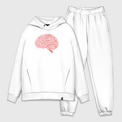 Мужской костюм оверсайз Мозг иллюстрация