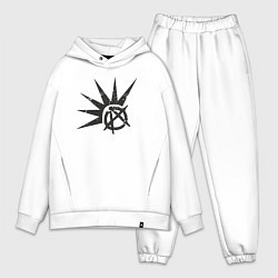 Мужской костюм оверсайз Anarchy punks, цвет: белый