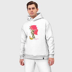 Мужской костюм оверсайз Праздник победы статуя, цвет: белый — фото 2