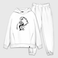 Мужской костюм оверсайз Skeleton guitarist - punks not dead motto