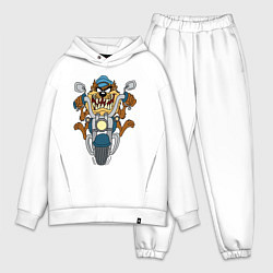 Мужской костюм оверсайз Biker Taz, цвет: белый